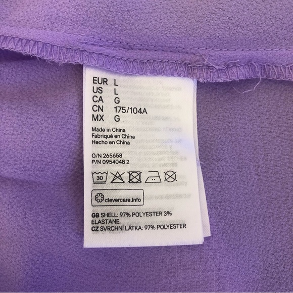 🌿 DIVIDED 🌿 womans tiered midi dress purple lightweight size L - Picture 8 of 9